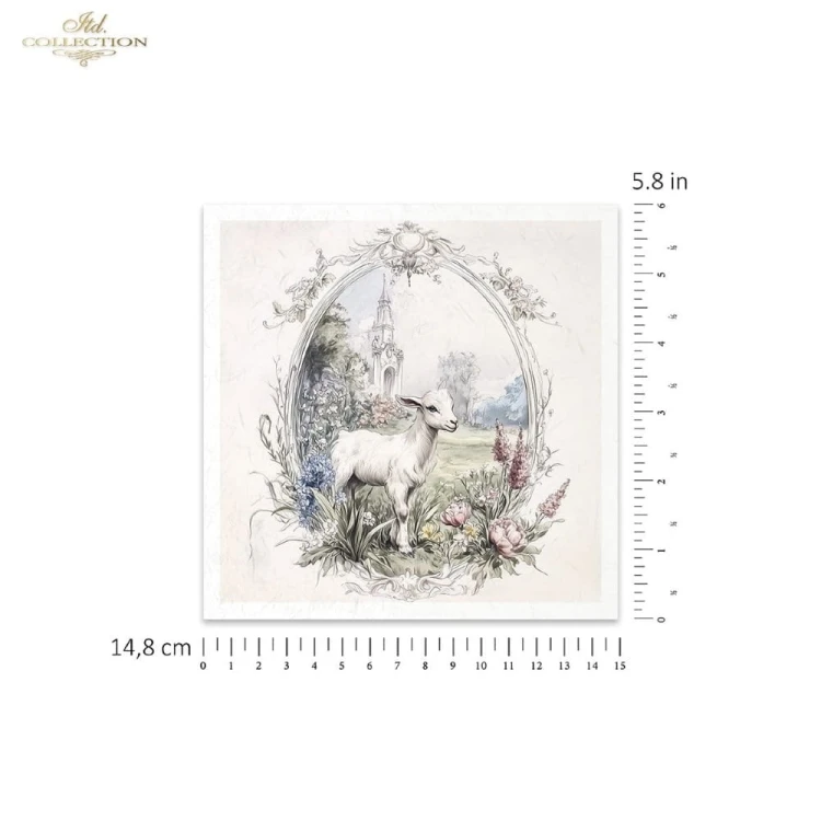 Papier ryżowy mini ITD RSM164 -  Owce, Kozy