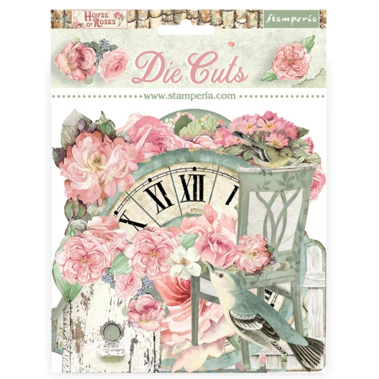 Tekturowe Kształty Die Cuts - House of Roses, Stamperia