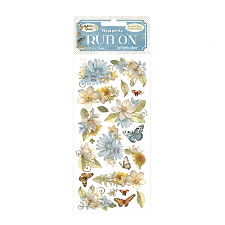 Rub-On naklejka transferowa Stamperia do art journali, scrapbookingu i dekoracji gładkich powierzchni  o wymiarach 10x21,6 cm