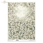 Papier ryżowy ITD R1423L - A3, Tło kwiatowe