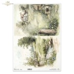 Papier ryżowy ITD R1420L - A3,  Lato na wsi, widoki