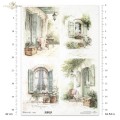 Papier ryżowy ITD R1421L - A3,  Okiennice rustykalne