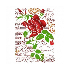 Szablon Stamperia 21x29,7 cm - Róża i nuty