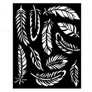 Szablon 3D Stamperia 20x25 cm - Pióra, piórka