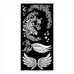 Szablon 3D Stamperia 12x25 cm - Jednorożec, skrzydła