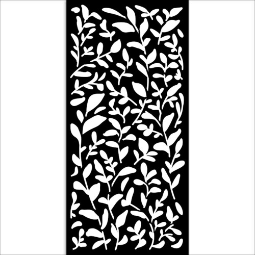 Szablon 3D Stamperia 12x25 cm - Listki, liściaste tło