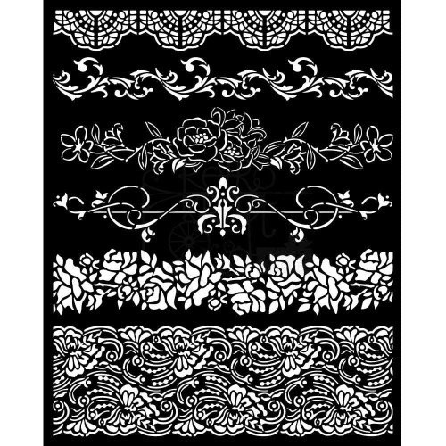 Szablon 3D Stamperia 20x25 cm - Efektowne bordiury