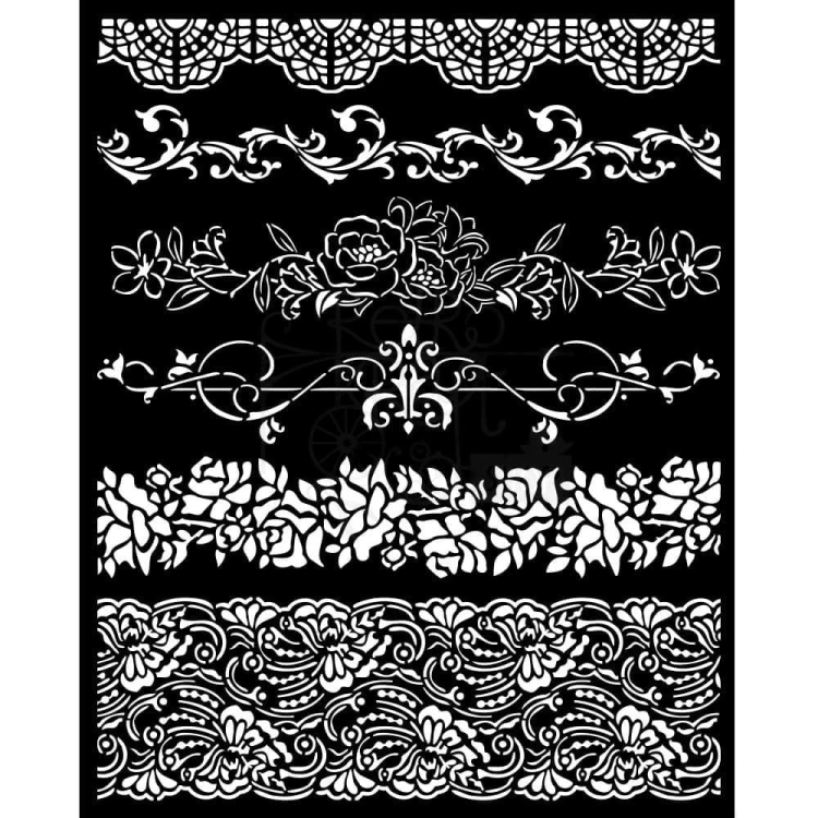 Szablon 3D Stamperia 20x25 cm - Efektowne bordiury