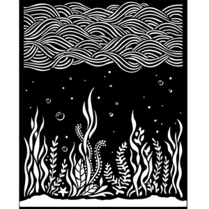 Szablon 3D Stamperia 20x25 cm - Rafa koralowa, fale