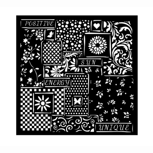 Szablon 3D Stamperia 18x18 cm - Patchwork tekstura