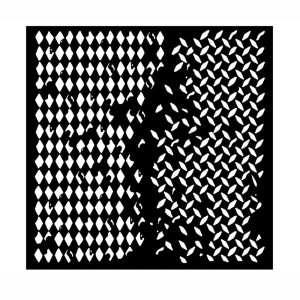 Szablon 3D Stamperia 18x18 cm - Tekstury, romby, pepitka