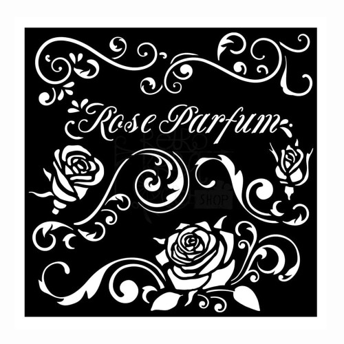 Szablon 3D Stamperia 18x18 cm -Róże, Rose Parfum