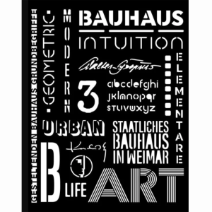 Szablon 3D Stamperia 20x25 cm - Bauhaus Napisy