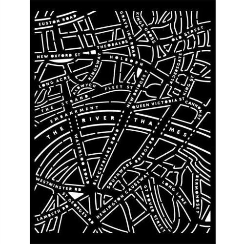 Szablon 3D Stamperia 20x25 cm - Mapa ulic