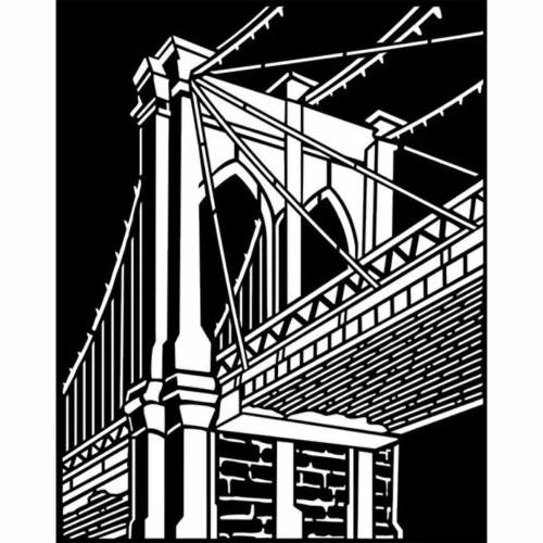 Szablon 3D Stamperia 20x25 cm - Most Brooklyn