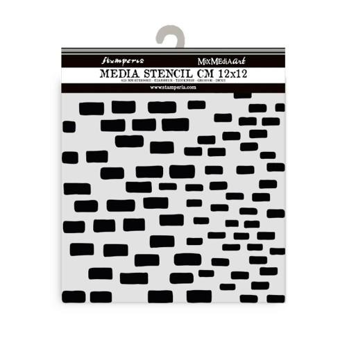 Szablon 3D Stamperia 12x12 cm - Cegły murek