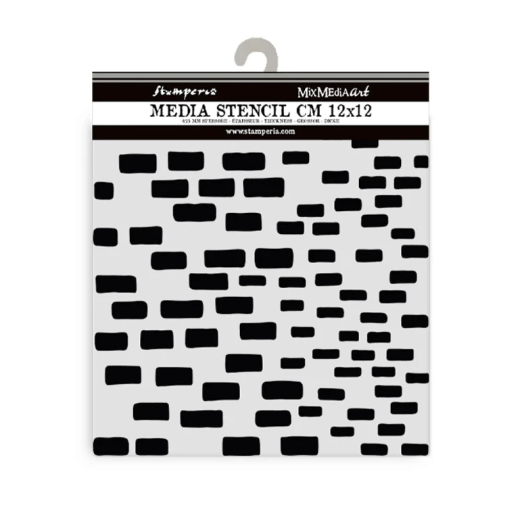 Szablon 3D Stamperia 12x12 cm - Cegły murek