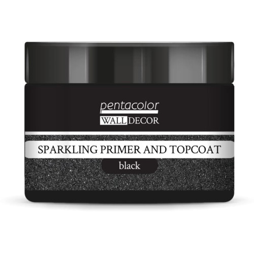 Kremowa czarna pasta z drobinkami 150 ml - Wall Decor Sparkling Primer and Topcoat
