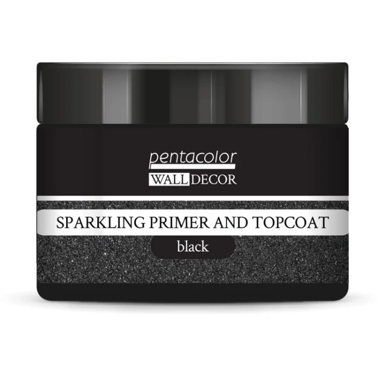 Kremowa czarna pasta z drobinkami 150 ml - Wall Decor Sparkling Primer and Topcoat