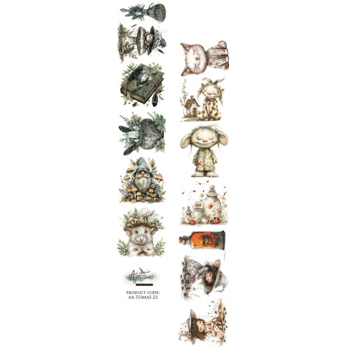 Pasek do wycinania 5x30,5 cm - dwustronny papier scrapbookingowy od Alchemy of Art