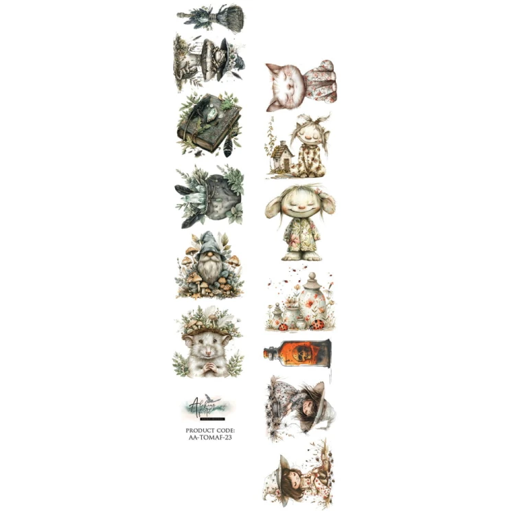 Pasek do wycinania 5x30,5 cm - dwustronny papier scrapbookingowy od Alchemy of Art