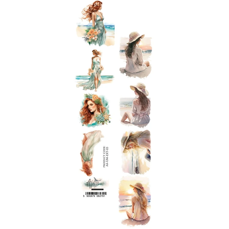 Pasek do wycinania 5x30,5 cm dwustronny z kolekcji Underwater World od Alchemy of Art