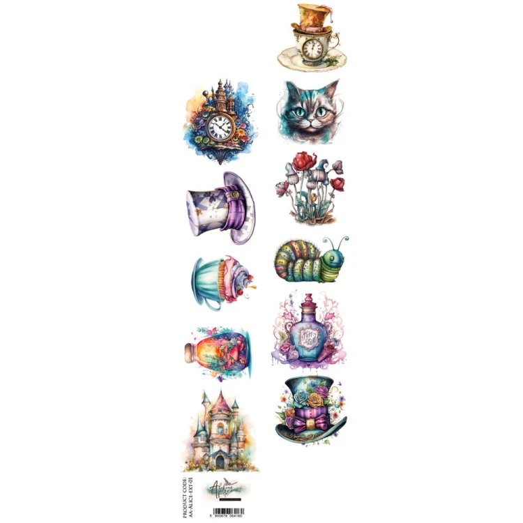 Pasek do wycinania 5x30,5 cm  do scrapbookingu z kolekcji Alice od  Alchemy of Art