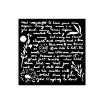 Szablon 3D Stamperia 12x12 cm z motywem pisma, elastyczny i przeźroczysty, idealny do decoupage. Kod produktu: KSTDS20
