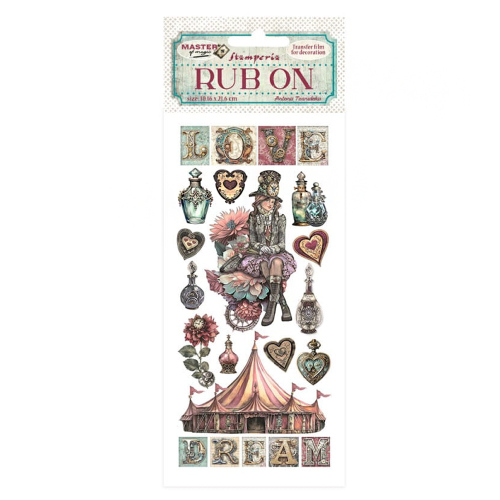 Rub-On naklejka transferowa Stamperia do art journali, scrapbookingu i dekoracji gładkich powierzchni  o wymiarach 10x21,6 cm