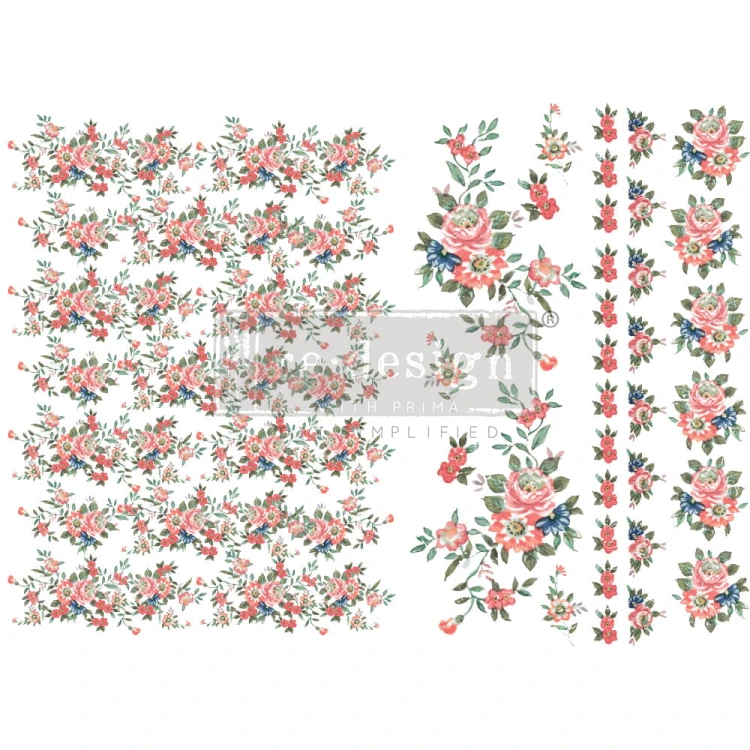 Transfer wodny H2O Gorgeous Flora - 2 arkusze | Prima Re·Design