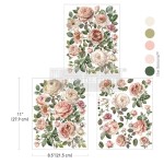 Middy Decor Transfer Blush Blossoms - 3 arkusze idealne do zdobienia mebli i mniejszych przedmiotów