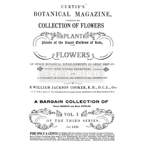 Decor Transfer Botanical Magazine - rolka 61x89 cm | Prima