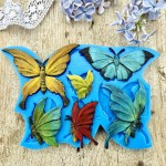 Foremka silikonowa do odlewów Mila Project FMP112 z motywem motyli, 6 sztuk różnej wielkości. Idealna do decoupage i wszelkich pomysłów DIY.