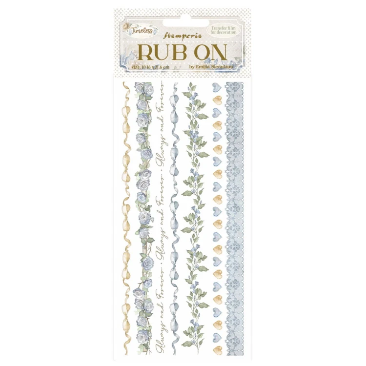 Rub-On transfer 10x21,6 cm - Paski | Stamperia Timeless, DFLRB165