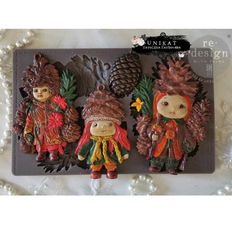 Forma silikonowa 20x13 cm - Prima Pinecone Dolls  - Lalki szyszkowe
