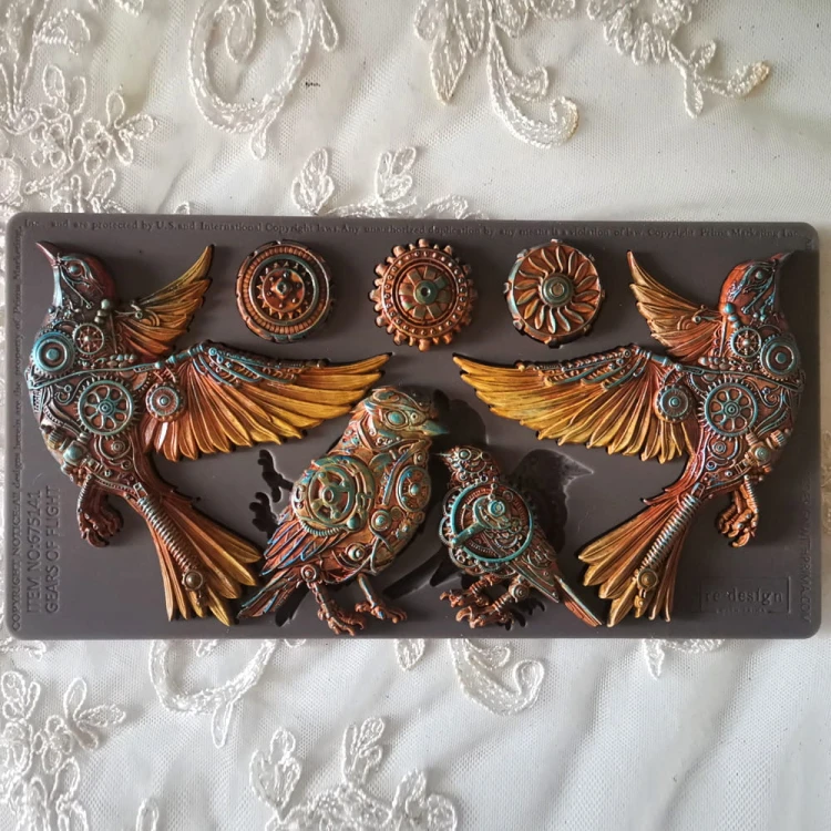 Forma silikonowa do odlewów 25x13 cm - Prima Gears of Flight, precyzyjne detale