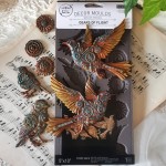 Forma silikonowa do odlewów 25x13 cm Prima Gears of Flight z motywem 4 ptaków różnych rozmiarów w stylu steampunkowym. Idealny dodatek do prac w technice decoupage, mixed media, scrapbookingu