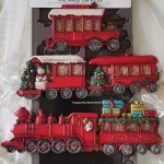 Forma silikonowa do odlewów 25x13 cm Prima The Jolly Express - pokolorowane elementy