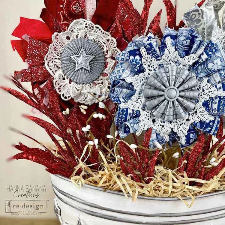 Foremka silikonowa 20x13 cm - Prima | Red, White and Blue, propozycja zdobienia