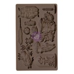 Forma silikonowa o wymiarach 20x13 cm - Prima Nature Academia. Zawiera zestaw 12 motywów inspirowanych naturą, m.in. sowa, żaba, grzyby, żuczki, piórko, ślimak. Idealna do decoupage, posiada również atest spożywczy.