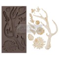 Forma silikonowa do odlewów 25x13 cm - Prima Loggers' Lodge 2. Zawiera motyw dużego, efektownego poroża oraz 9 drobnych dodatków jak kwiaty i liście.