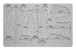 Forma silikonowa do odlewów 20x13 cm - Finnabair | Prima | Queens of Steam. Wymiary poszczególnych wozrów.