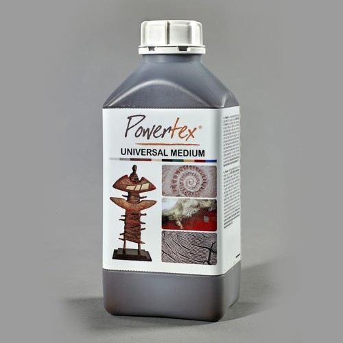 Powertex medium uniwersalne w kolorze brązowym, waga 1 kg. Posiada właściwości utwardzania tekstylnego, sprawdzi się przy tworzeniu rzeźb, obrazów, wszelkich trwałych dekoracji i dzieł sztuki.