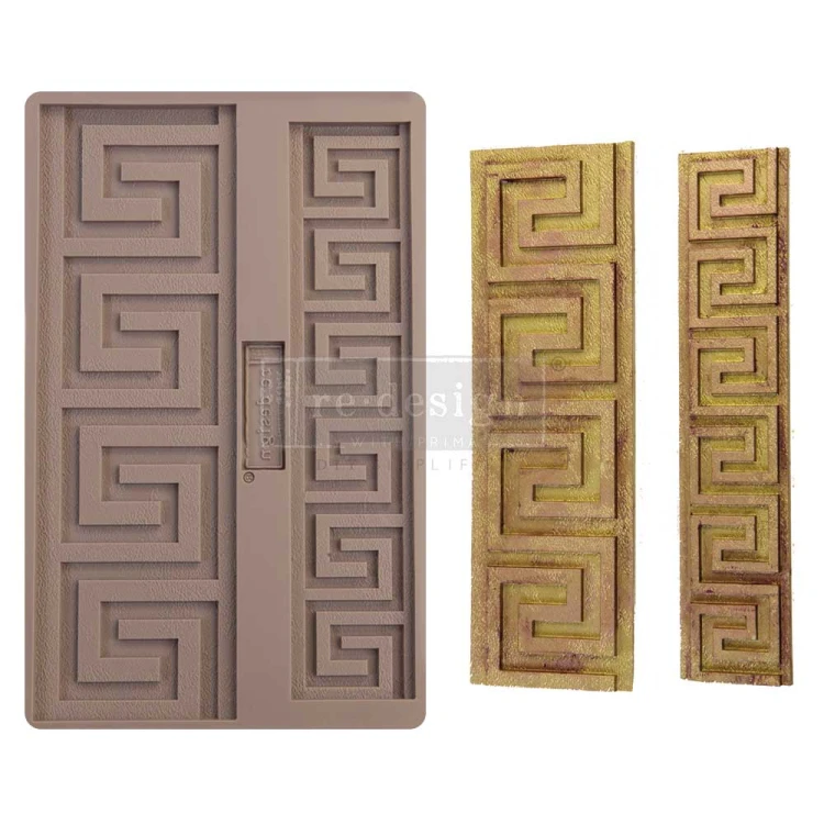 Forma silikonowa do odlewów o wymiarach 20x13 cm marki Prima Italian Borders. Zawiera dwie bordiury o wyrazistym wzorze geometrycznym inspirowanym greckim meandrem.