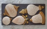 Forma silikonowa do odlewów 25x13 cm - Prima Bright Baubles. Przykład gotowych, pomalowanych odlewów.