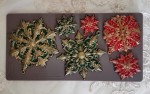 Forma silikonowa do odlewów 25x13 cm - Prima Frosted Snowflake. Przykład gotowych, pomalowanych odlewów.