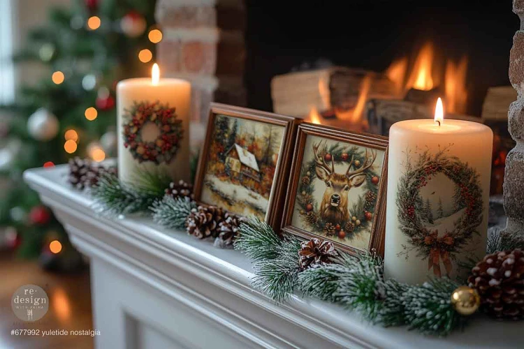 Middy Transfers® Yuletide Nostalgia – gotowy zestaw świąteczny z wykorzystaniem transferu.