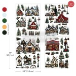 Middy Transfers® Village Of Wonder-  transfer meblowy zawierający 3 arkusze + 1 bonusowy, każdy o wymiarach 21x28cm marki Prima. Zawiera motywy zimowych domków w bajkowej scenerii, ośnieżone dachy, latarnie, szyszki, iglaste gałązki.