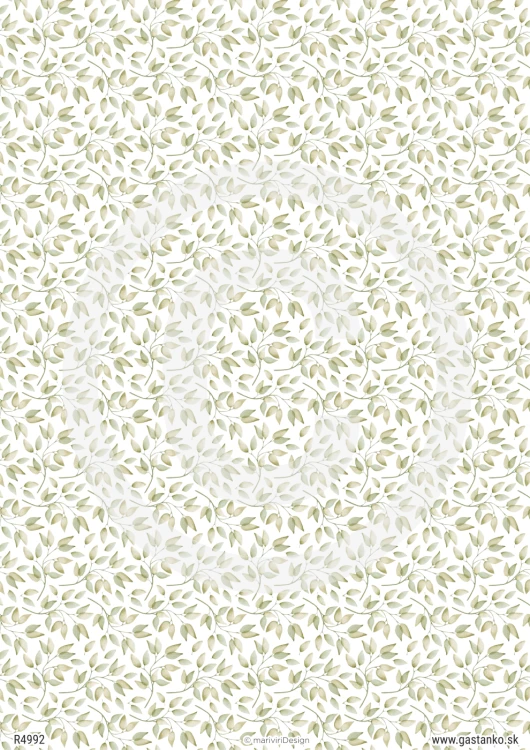 Papier ryżowy A4 - drobne listki, tło, tapeta | ©mariviriDesign