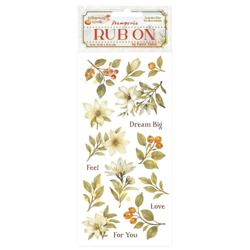 Rub-On transfer 10x21,6 cm - Magnolia kwiaty | Stamperia Whispering Woods, DFLRB184